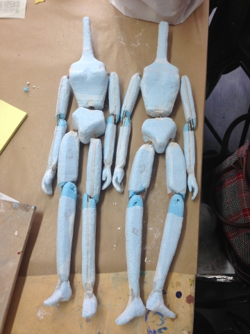 lulu puppet bodies styrofoam