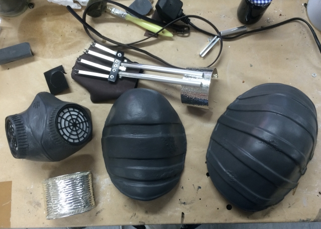 Assorted costume prop armour components