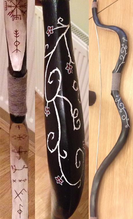 Finished painted witch bow