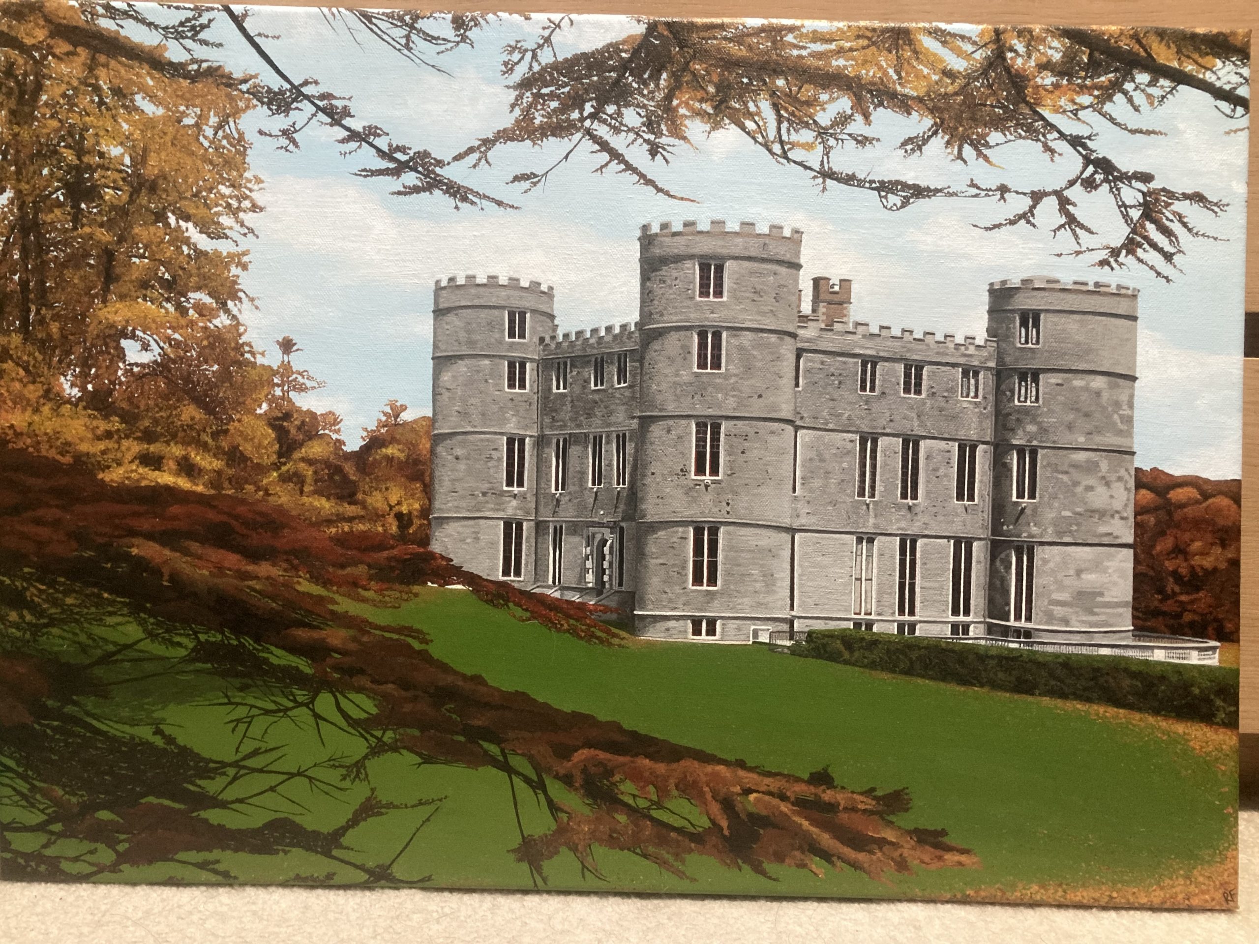 Lulworth Castle acrylic painting