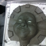 Plaster mould making process for latex puppet head