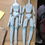Puppet bodies, carved foam