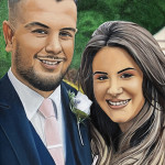 Double portrait, oil painting